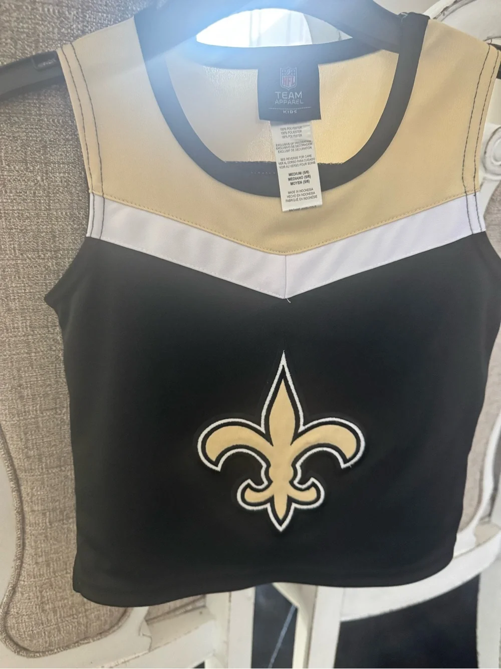 NFL kids New Orleans Saints cheerleader outfit size 5/6